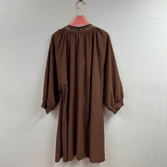 V-Neck Shift Dress with Sheer Trim Detail - WC5389 - Picture 2 of 2